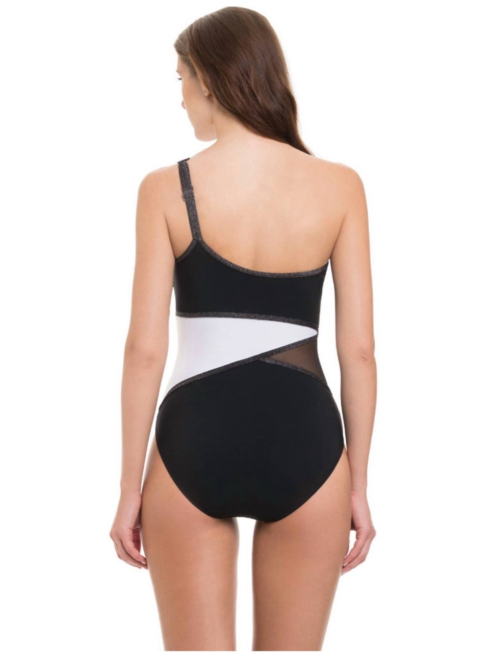NWT Profile by Gottex Stargazer One Shoulder One Piece Swimsuit Size 14 - Picture 2 of 11